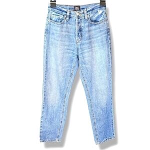 BDG Womens Light Wash Distressed High Waisted Straight Slim Jeans Size 25